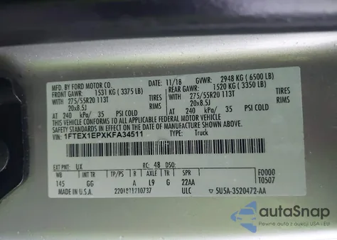 2019 Ford F-150 Xl from USA, damaged, VIN 1FTEX1EPXKFA34511